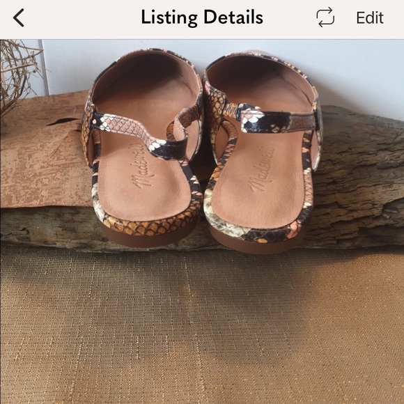 Madewell Margot Snake Pattern Slingback Flat - 6 - Picture 5 of 8